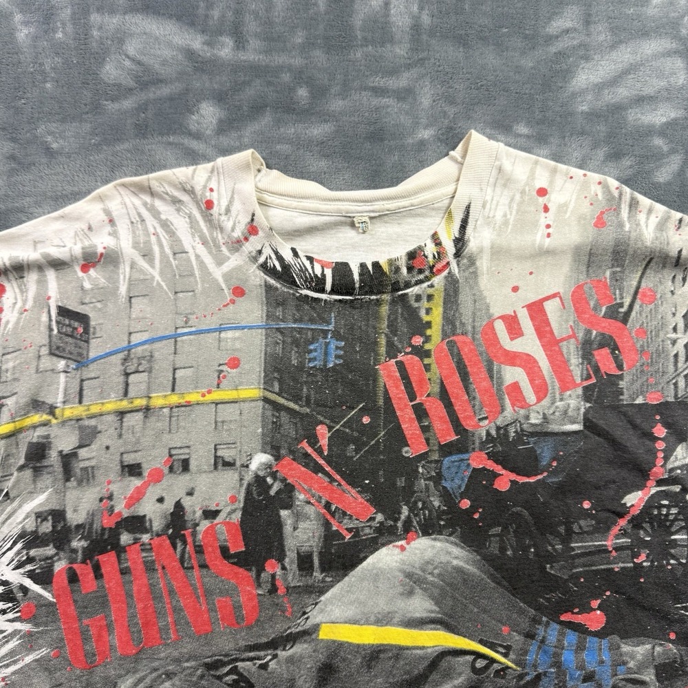 Guns N Roses 1992 Dead Horse AOP band T-shirt Distressed Vintage Band Tee XXL - Picture 3 of 9